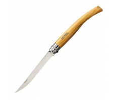 Нож филейный Opinel №12, нержавеющая сталь, рукоять оливковое дерево, 001145 12C27 SANDVIK Олива