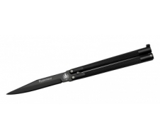 Нож-бабочка хозяйственно-бытовой "Буратино", черный 420 Сталь