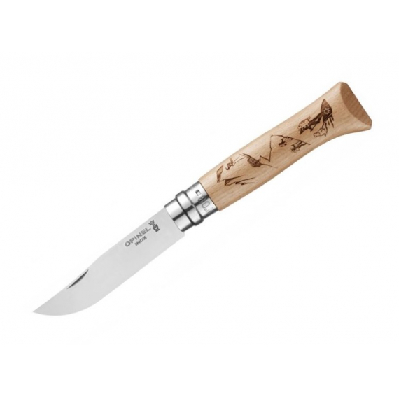 Складной нож "Opinel №8 Alpine Adventures" inox