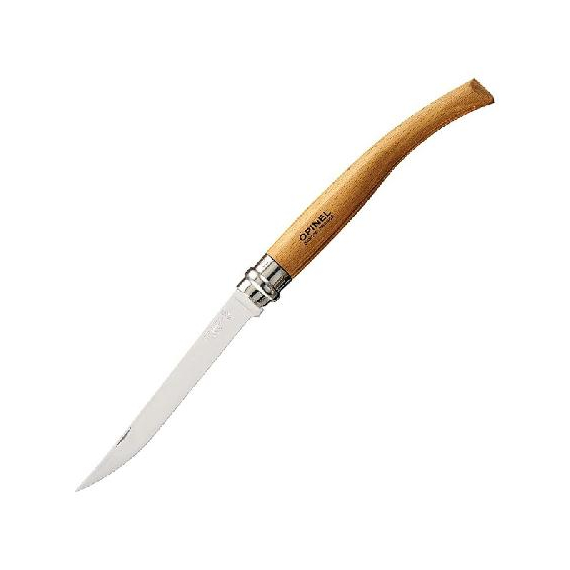 Нож филейный Opinel №10, нержавеющая сталь, рукоять из дерева бука