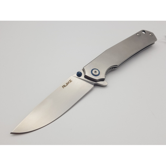 Нож складной Ruike P801-SF, серебряно-синий