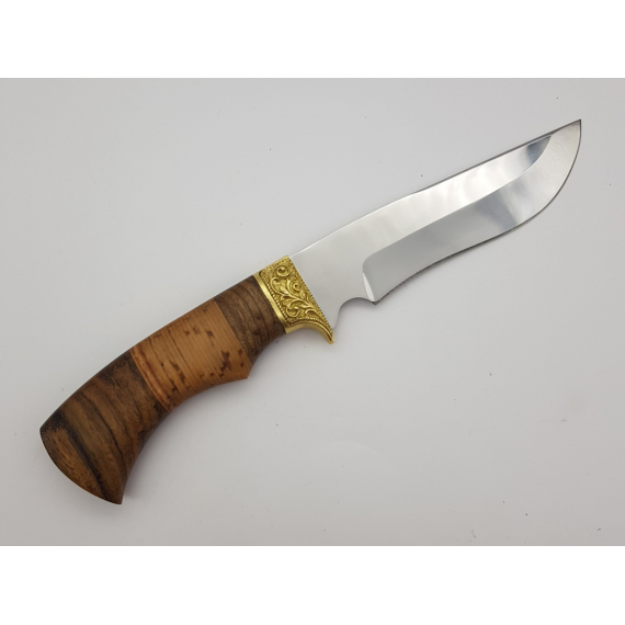 Нож "Галеон", сталь 65х13, береста, литье
